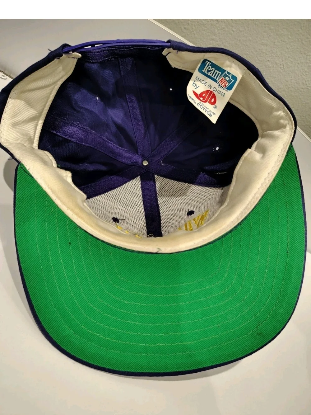 Vintage Minnesota Vikings Hat snapback purple yellow NFL Cap AJD 90s Cap